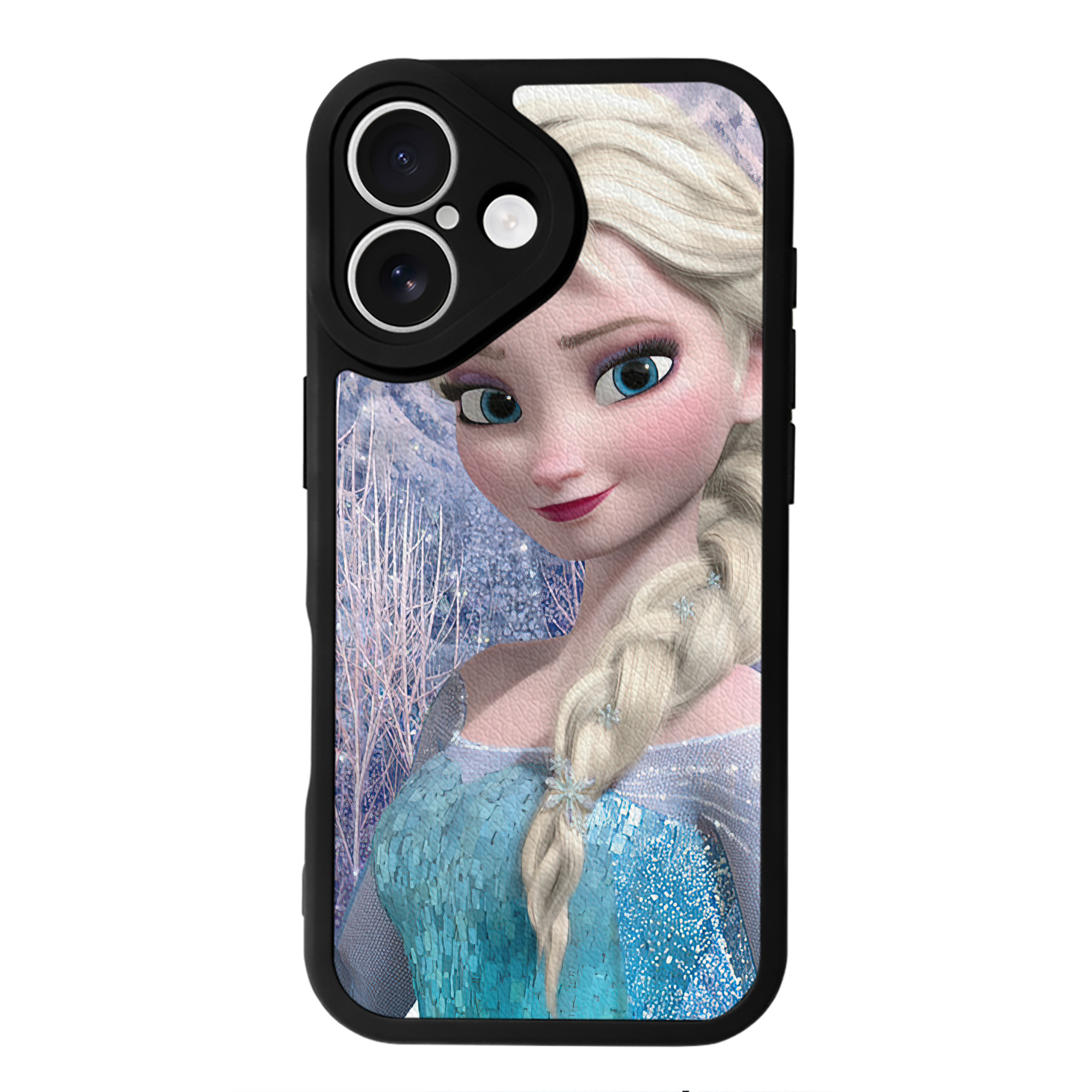 （画像用） アナと雪の女王 アンナ エルサ Frozen Anna Elsa 【iPhone 16シリーズ対応】シリコンスマホケース（レザー調） 材質：シリコン